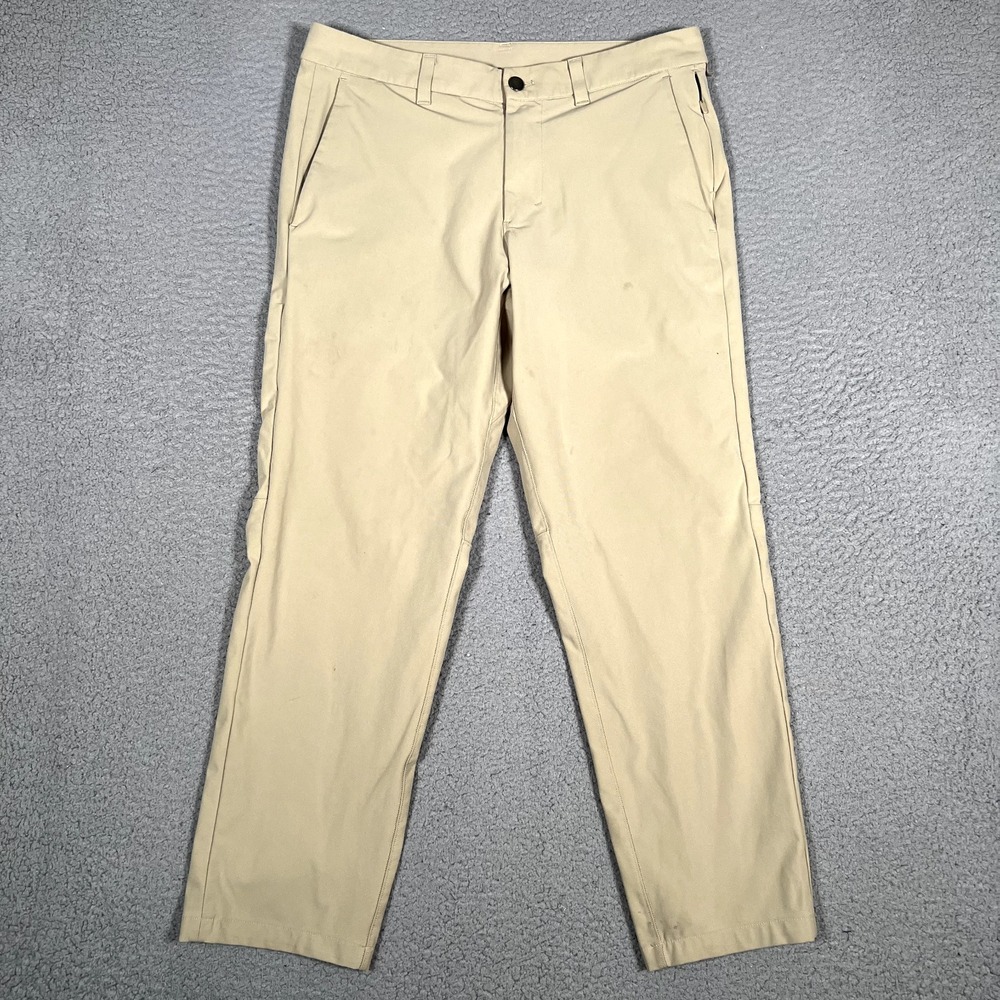 Lululemon Pants Mens 32x26 Brown Commission Slim Warpstreme Golf Casual Tech *